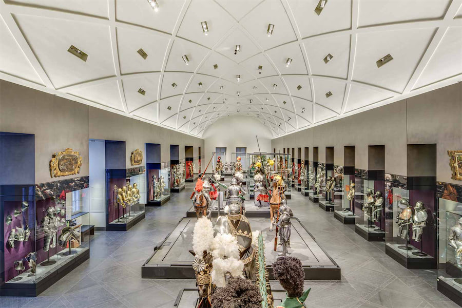 Blick in ein e Ausstellungshalle